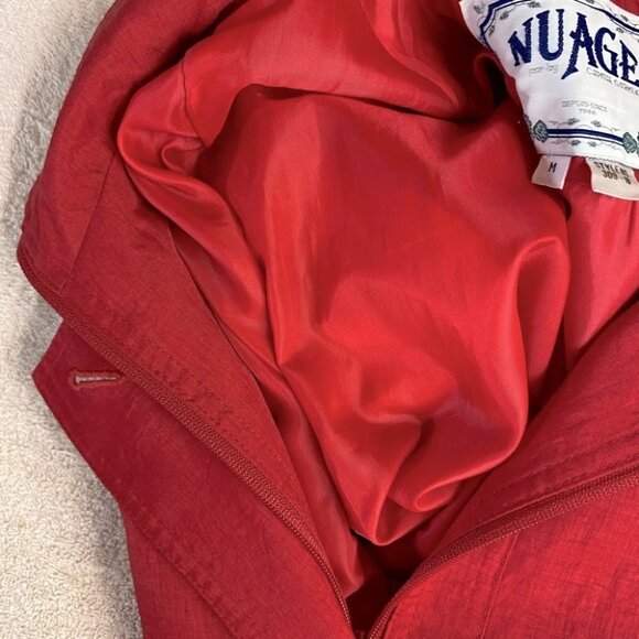 Vintage Nuage Red Wind Breaker Jacket M - Picture 7 of 8